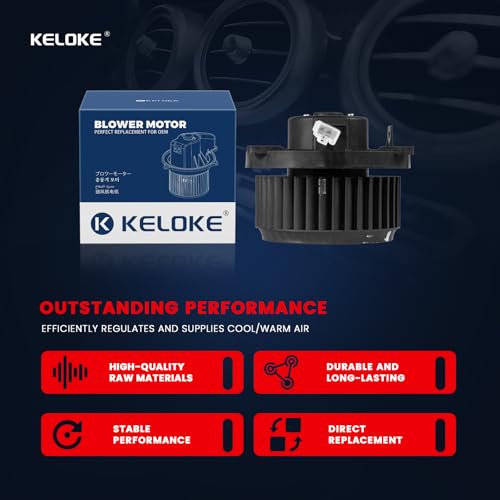 Image of KELOKE Front HVAC Heater Blower Motor Fan Compatible with Toyota Tacoma 2016 2017 2018 2019 2020 2021 2022 2023, 2.7L 3.5L, with Fan Cage, Replace# 8710304050 PM5197