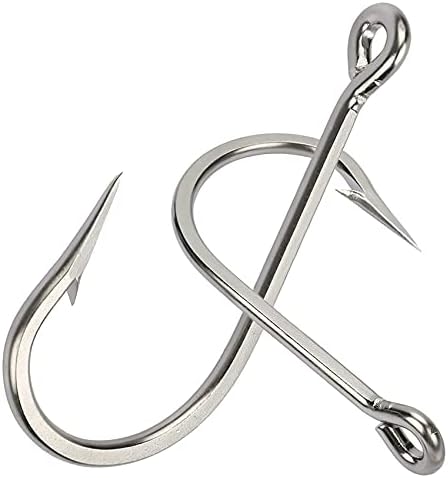 Saltwater Large Giant Shark and Alligator Hooks 7731 Stainless Steel Big Game Fishing Hooks 5/0-20/0 Extra Strong Sharp Large Fishing Hooks