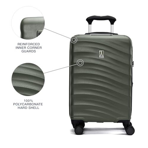 Travelpro Maxlite Air V2 Hardside Expandable Checked Luggage, 8 Spinner Wheels, Lightweight Hard Shell Suitcase, TSA Lock, Slate Green, Checked Medium 25-Inch image 3