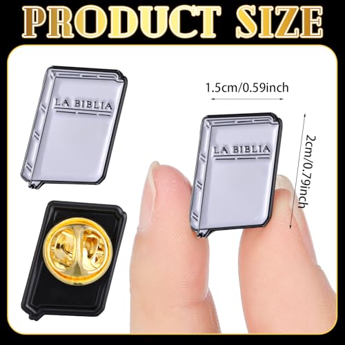 Image of Landical Christian Enamel Pin Back to School Gift Bulk, Holy Bible Scripture Square Lapel Pins for Suit Jacket Jesus Religious Party Supplies Women Men Badge Bagpacks
