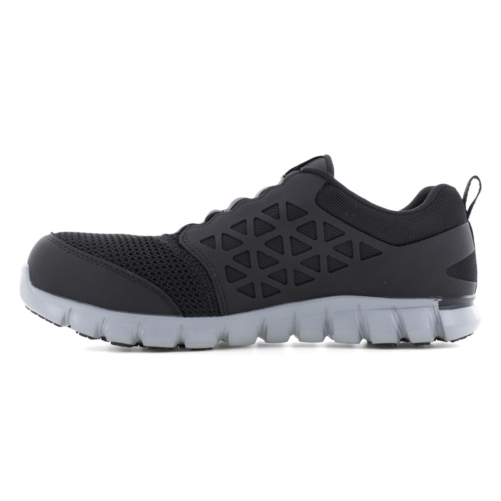 Reebok Work Men's Sublite Cushion Composite Toe Athletic Slip-on Work Shoe Black - RB4052