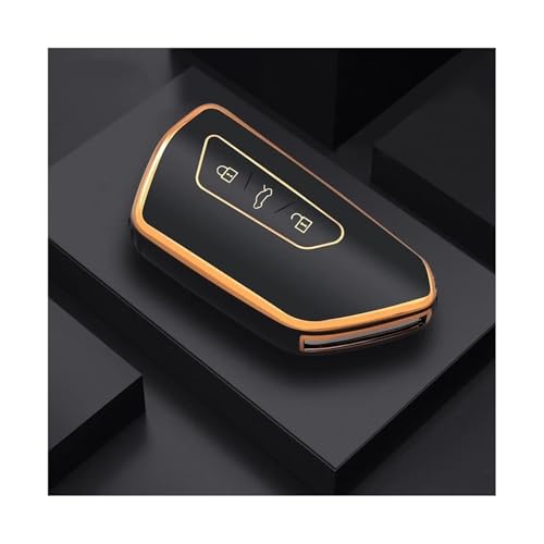 Coque de clé Seat Leon MK4 en TPU noir avec porte-clés intégré