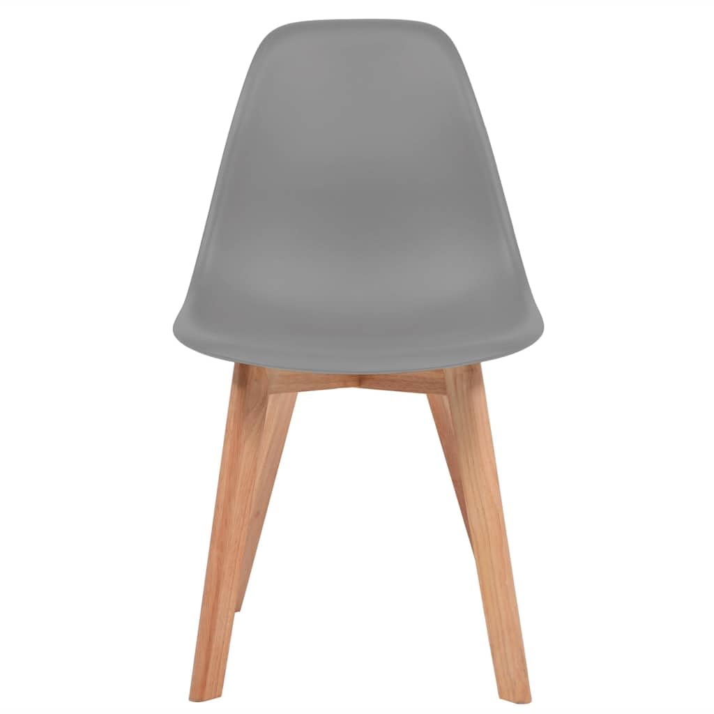 Chaises de salle à manger 4 pièces plastique gris
