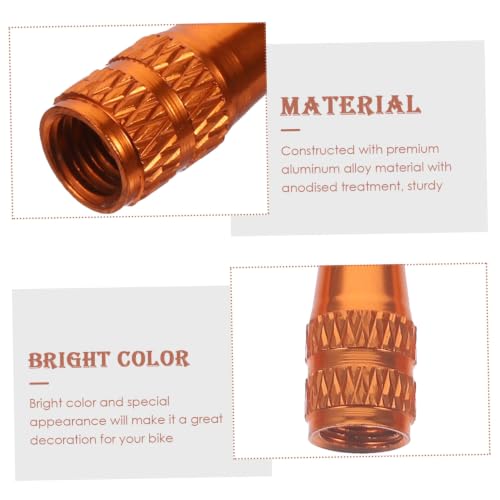 6 Unidades Cabezales de Neumático Aluminio Naranja miniatura 3