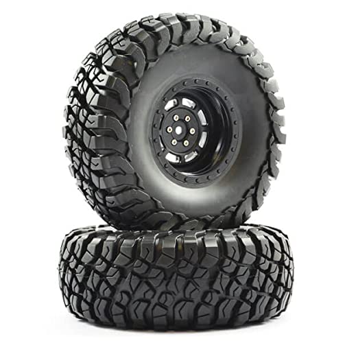 FTX Mauler 2.2' All Terrain Tyres Pre-Glued On Black Wheels (2)