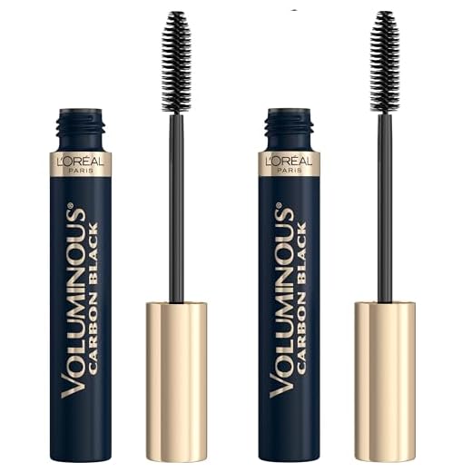 L’Oreal Paris Original Voluminous Mascara, Building Mascara Volume and Length Formula, Washable, Carbon Black, 0.26 Fl Oz., 2 Count