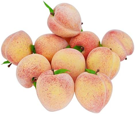 JEDFORE Fake Fruit Home House Kitchen Party Decoration Simulation Artificial Lifelike Peach 10pcs Set