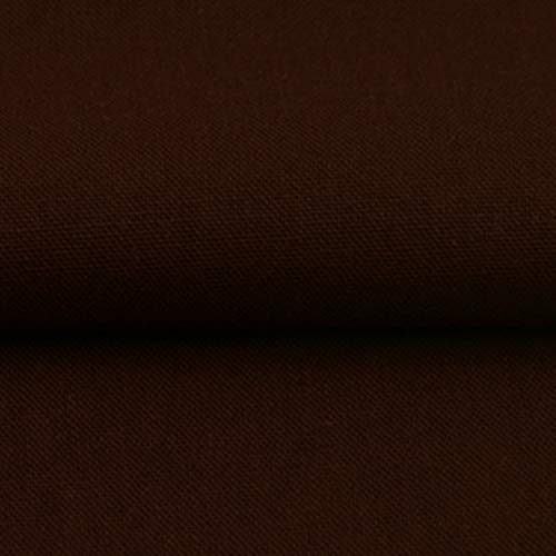 moonfarm 選べる19色 手芸用 綿 麻 カラー 生地 布 無地 単色 約幅1.5m×2m (こげ茶色)