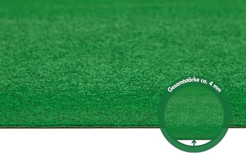 andiamo Kunstrasen Outdoor wasserdurchlässig, Rasenteppich wetterfest, Drainage-Noppen, UV-beständig, für Balkon und Garten, Farbe:Grün, Größe:200 x 300 cm
