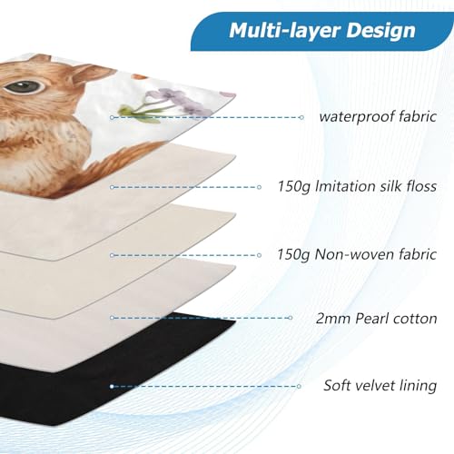 Funda para portátil 13-14 pulgadas impermeable con diseño de ardillas miniatura 4