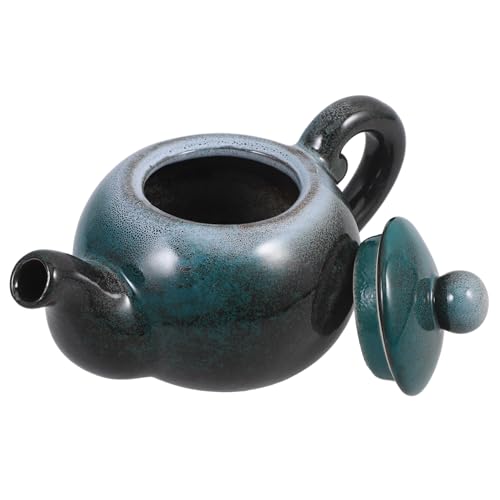 Luxshiny Ceramic Jar Water Fountain Decorative Waterfall Jar for Garden Courtyard Tranquil Water Feature Efficient Circulation Peacock Glazed Design for Relaxation