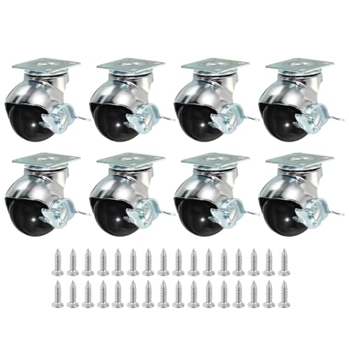 Roulettes À Bille Avec Frein PATIKIL 2 Pouces Lot de 8 Pivotantes
