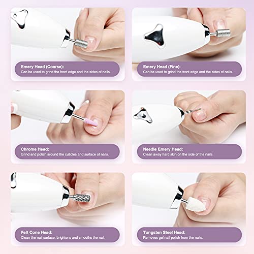 TOUCHBeauty 6 in 1 Kabellos Elektrisch Maniküre Set mit Magnetischer Aufbewahrungsbox, Handgehaltener Nagelfräser… – Bild 5