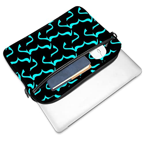 Funda bandolera de portátil 14.5" contra arañazos con diseño de cuadros moderno 2