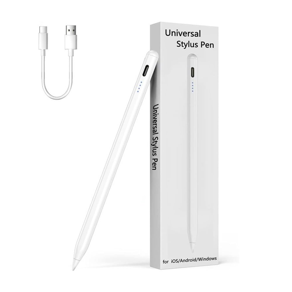 Touch Screen Stylus Pen with Palm Rejection, Magnetic Rechargeable Pen for Apple iPad & Other Tablets