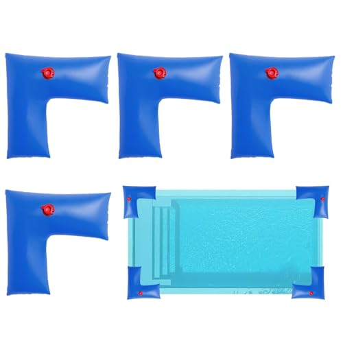 Bolsas De Agua para Cubiertas De Piscina,Tubos de Invierno con Esquinas Más Gruesas | 4 Unidades Bolsas De Invierno para Esquinas Resistentes A Los UV para Exterior Y SPA