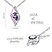 MABELLA Sterling Silver Simulated Amethyst Oval Cut Leaves Shape Pendant Necklace,Gifts for Girls