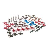 Terra 60-teilig Tierfiguren Sammlung Meerestiere Spielzeug Set – Hai, Schildkröte, Tintenfisch, Krabbe, Pinguin, Delphin und mehr – Spielzeug ab 3 Jahren, 2'