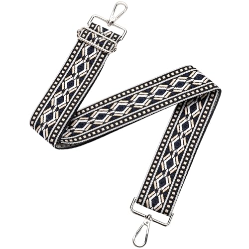 Image of Flower Purse Strap Replacement Embroidery Crossbody Shoulder Strap for Handbag Canvas Purse Extender Accessories
