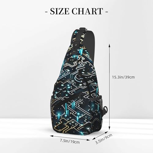 Morrales de senderismo tipo sling para mujeres y hombres, negro miniatura 3