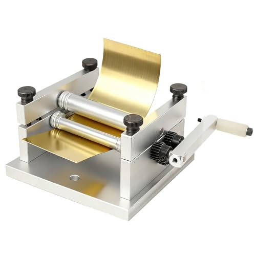 Máquina laminadora de chapas, Herramienta Manual para doblado de Metal casero, laminadora de precisión para láminas de Metal Blando, Ideal para maquetas de Barcos y Trenes.