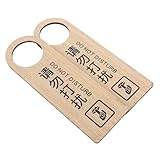 HOODANCOS Colgador de Puerta Doble Cara 2 Piezas Madera Señal No Molestar Favor Limpie, Letrero para Habitación Privada Ocupada, Adecuado para Hoteles y Apartamentos