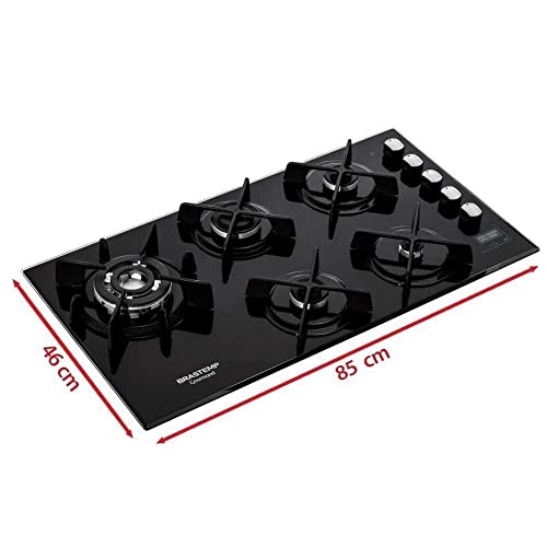 Cooktop 5 bocas Brastemp com Quadrichama e Timer Touch - BDT86AE BIVOLT