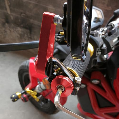 Rétroviseur guidon moto léger réversible rouge contre les angles morts - 5