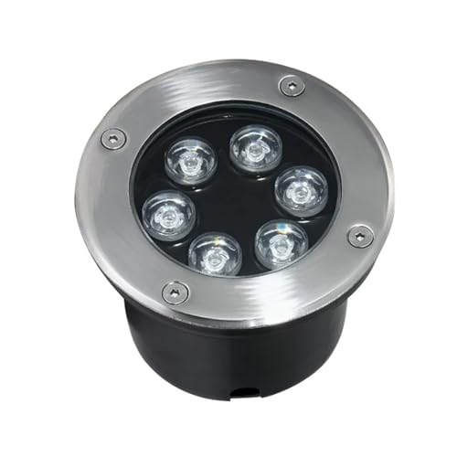 VSHENG Jardín LED Luz Subterránea Al Aire Libre Foco Empotrable De Suelo AC85-265V IP66 Impermeable Lámpara Empotrable En El Suelo para Patio, Camino, Escalón, Cubierta Lámpara De Paisaje (Color : Wh