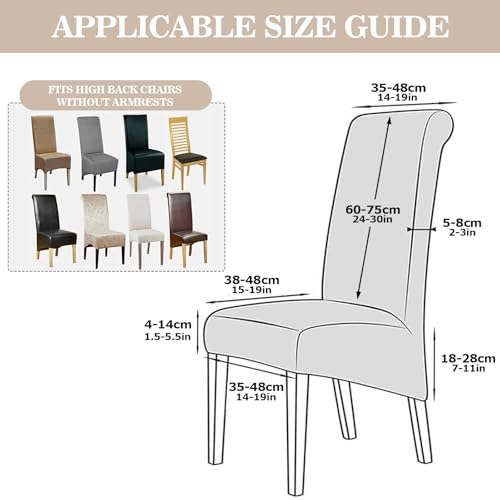 Housse de chaise extensible en velours lavable lot de 2 - 8