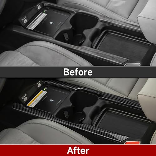 Image of for Honda CR-V 2020 2021 2022 Accessories Cup Decor Cover Decals CRV ABS Carbon Fiber Stickers, B