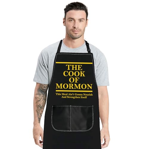 G2TUP LDS Mormon Apron Cook Of Mormon Apron LDS Bishop Gift Christ Aprons LDS Baptism Gift FSY Youth Camp Cook Chef Gifts (TheCook)