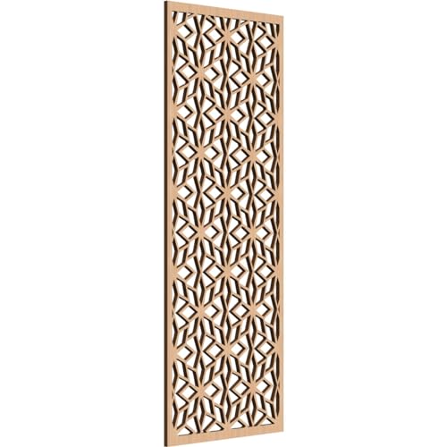 Image of 17 3 /8 inchW x 44 3 /8 inchH x 3 /8 inchT Lake Decorative Fretwork Wood Wall Panels, Hickory