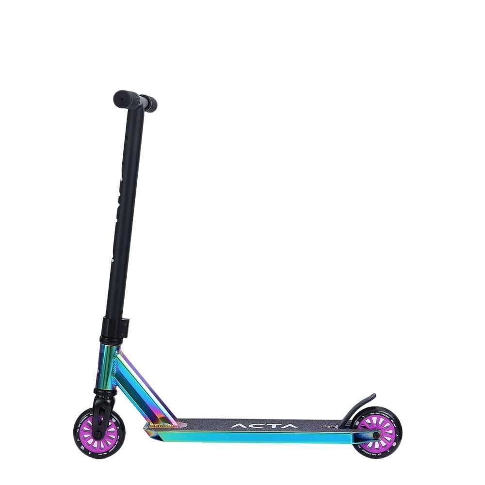 ACTA Trottinette Freestyle Enfant - Mini KSP - Néochrome - Enfant +4 Ans, Guidon Renforcé, Système de Compression HIC, Plateau Aluminium - Initiation Skatepark & Street