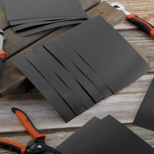 Image of Therwen 20 Pcs Aluminum Flashing Roof Sheet 5 x 7 Inch, Black