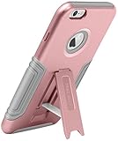 Macally Hardshell Protective Case Cover with Kickstand for iPhone 6/6s - Retail Packaging - Rose Gold