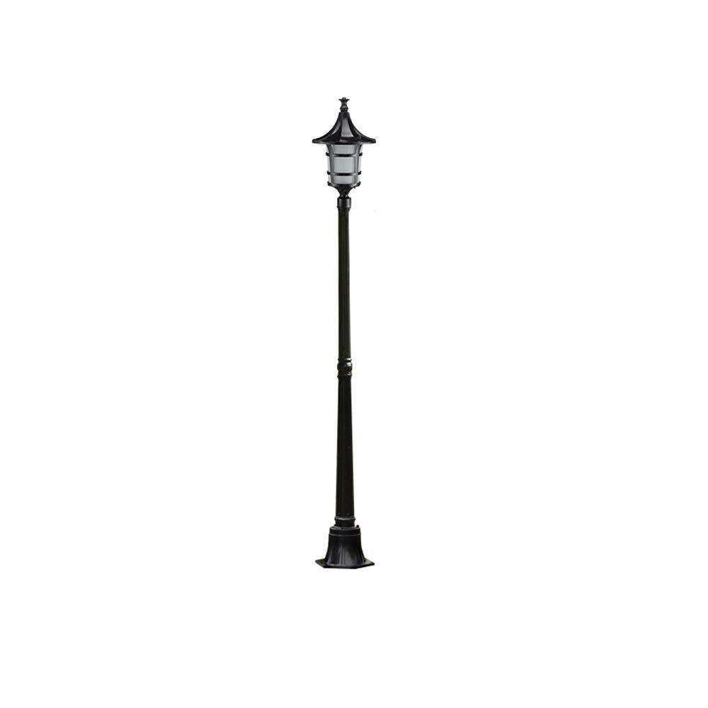 QUSYZD Lamp Post Lights Outdoor, Lamp Post Lights Outdoor, 1.1M E27 Traditional 1.7M Black 1-Lights Ip54 Waterproof Outdoor Garden Lamp Post Light Glass Column Lamp Led Light E,1.7m-Black