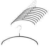 すべり落ちない MAWA カラーハンガー レディースライン 36cm 10本組 ブラック MA3130-SET10