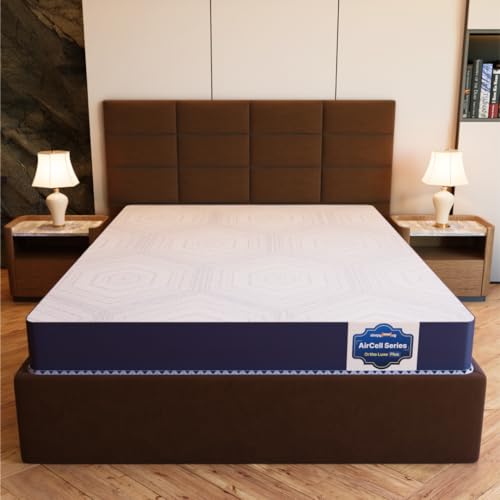 SleepyHug AirCell Ortho Luxe Plus 6 inch Orthopedic Mattress CoolFlow Memory Foam Mattress with Honeycomb Grid Perfect for King Size Bed, for Back Pai