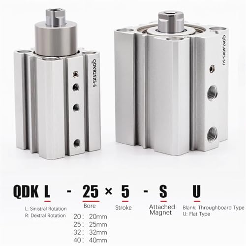 Cylindre rotatif QDKL20x5-s horizontal contre les pannes d'alignement