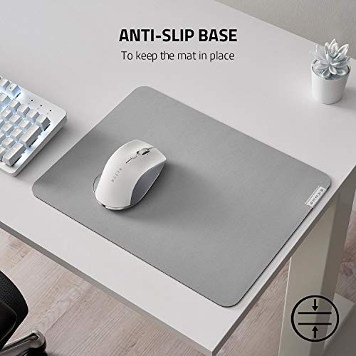 Pro Glide - Tappetino Morbido per Mouse per la Produttività Dell'ufficio (Schiuma di Gomma Spessa e ad Alta Densità, Superficie in Tessuto Micro-Tessuto Testurizzata) Grigio - Mousepad - Immagine 3
