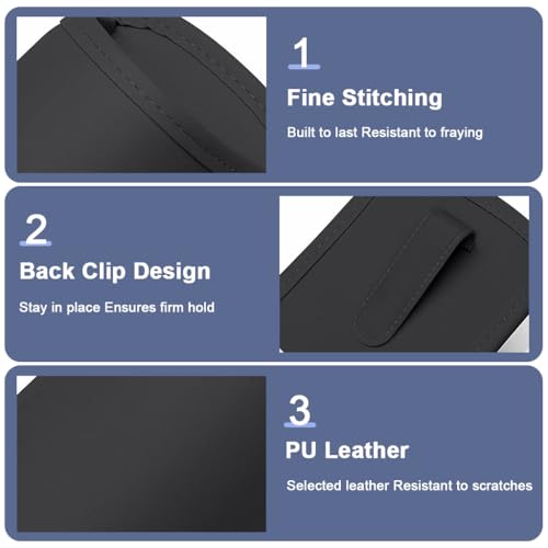 Image of STHIRA Car Cup Holder Utility Car Accessory, Fashion PU Storage Pouch with Back Clip, Clip-on Removable Car Cup Holder Trash Bin for Car Door, Backseat, 11x15cm