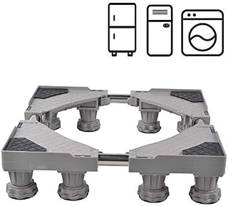 SMONTER Multi-Functional Movable Adjustable Base with 4 Strong Feet Mobile Case Roller Dolly for Washing Machine,Dryer and Refrigerator, Grey 