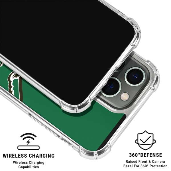 Skinit Clear Phone Case Compatible with iPhone 16 Pro - Officially Licensed NFL Philadelphia Eagles Retro Logo Design