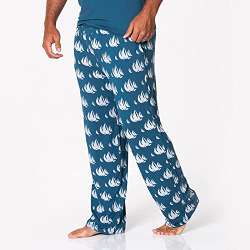 KicKee Pants Pajama Pants Deep Sea Sailboat Race LG2