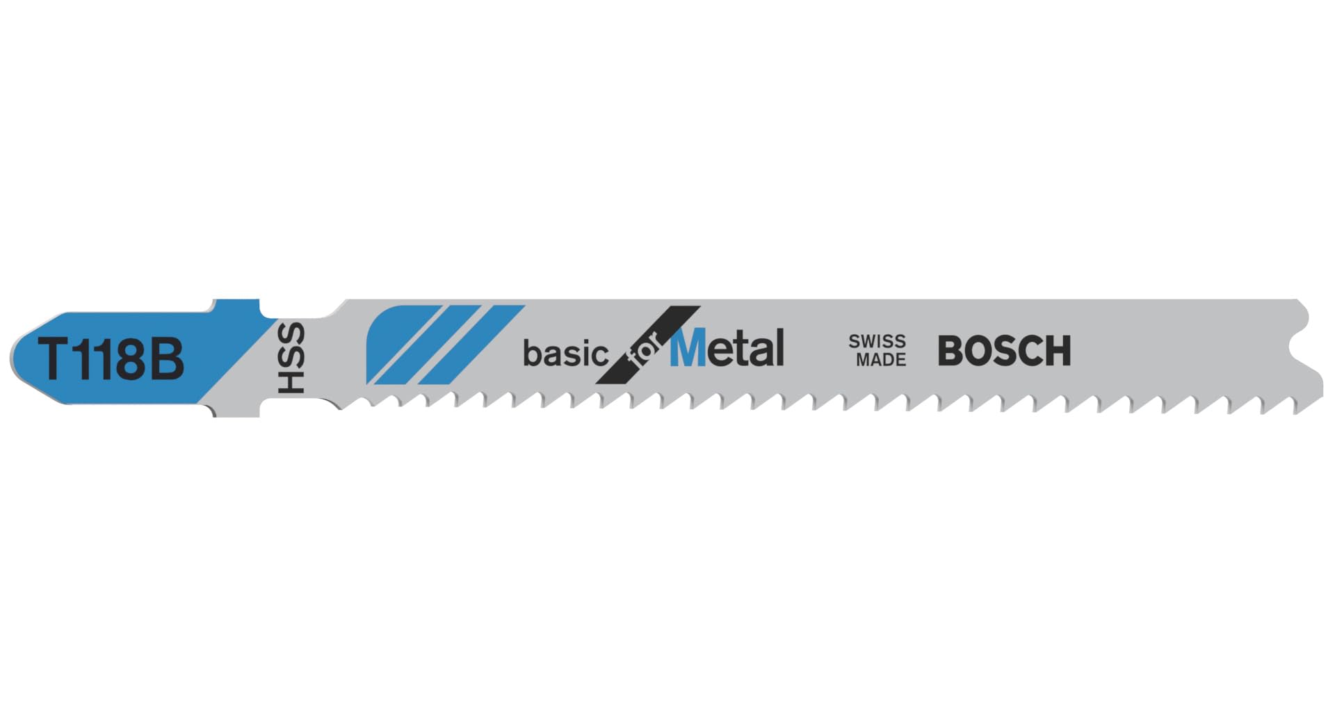 Bosch Professional 3x Hojas de sierra de calar T 118 B Basic for Metal (para Láminas de acero, accesorios Sierra de calar)
