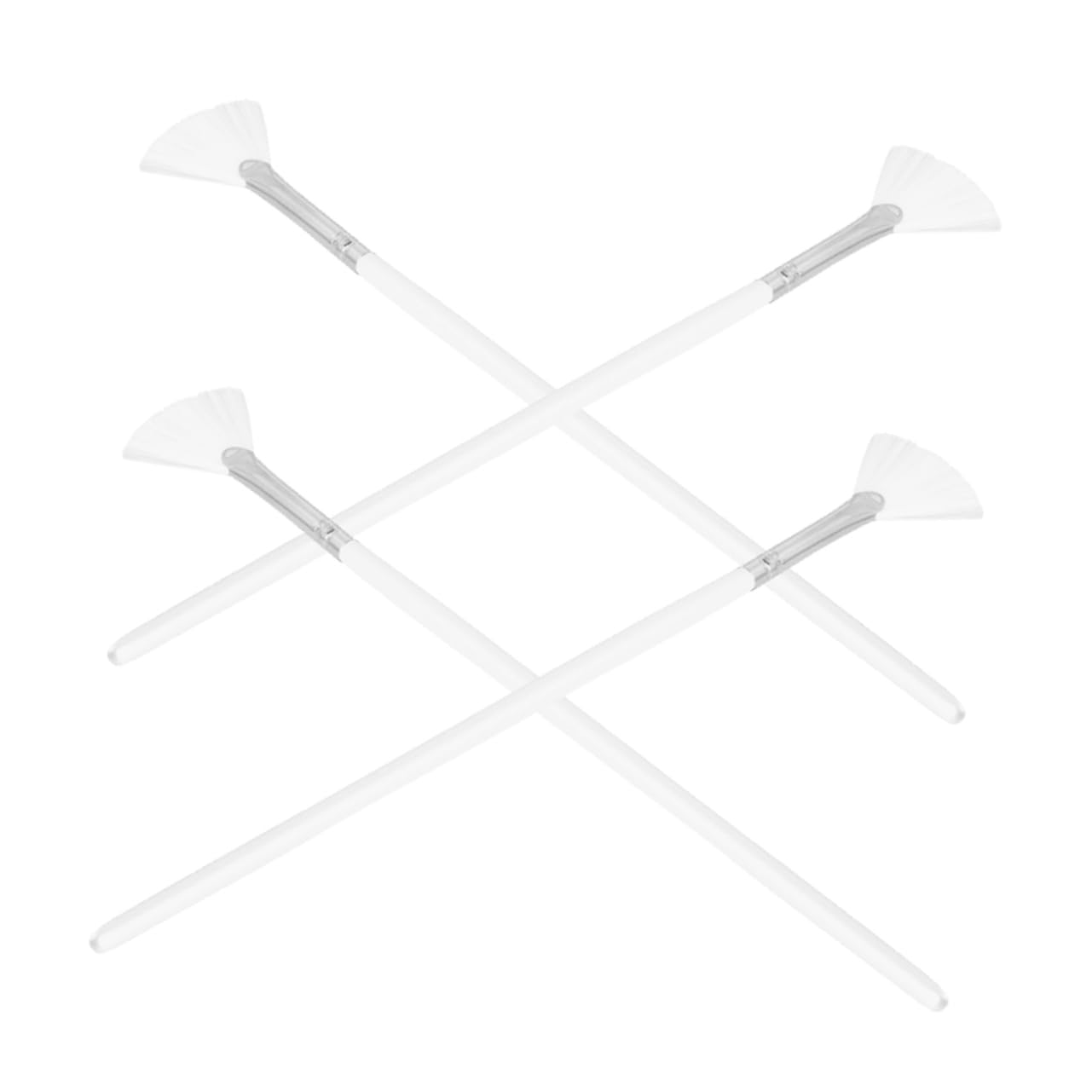 Mikinona 4pcs Facial Mask Brush Fan Shaped Brushes for Mask Makeup Blending Gentle Cleansing Exfoliating
