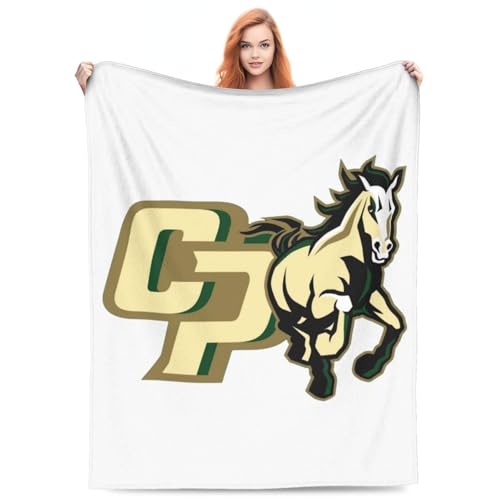 Cal Poly Mustangs, Ultra-Soft Micro Fleece Blanket Soft Comfortable Flannel Blanket-40 X30