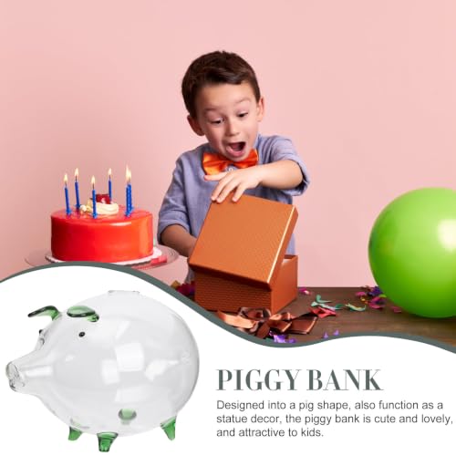 Hucha transparente de cerdito para motivar el ahorro visual y controlar monedas 8