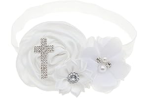 BBTDIN Baptism Hair Accessories for Baby Girls Christening Ceremony